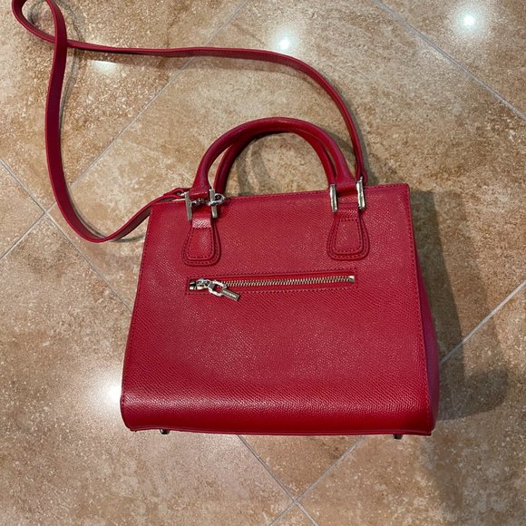 Jacques Esterel Red Handbag with adjustable crossbody/shoulder strap - Picture 5 of 12